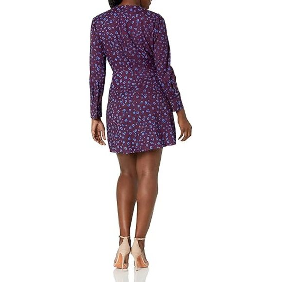 NWT Parker Womens Size 0 Leopard Print Ruched V-Neck A-Line Cocktail Dress NEW - Picture 4 of 6